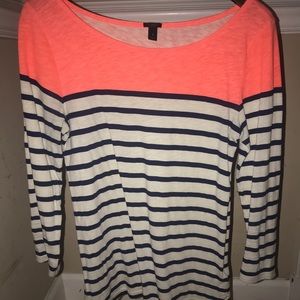 Striped 3 quarter length Jcrew shirt